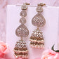 New White Zainab Jhumkis and Tika Set