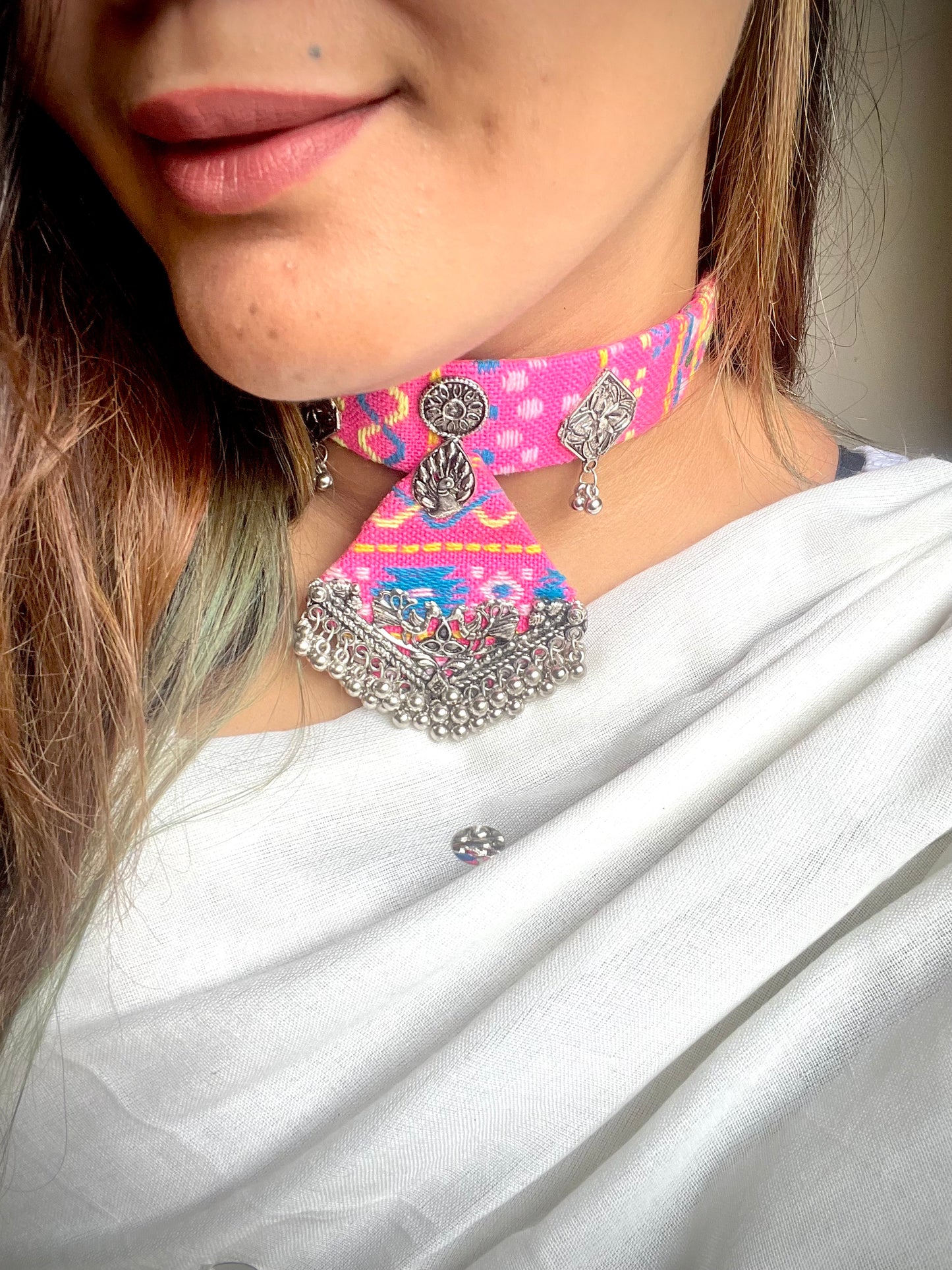 Pink Charu Choker Necklace