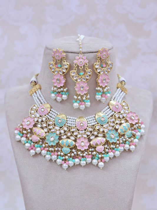 Multicolor Vedika Necklace Set