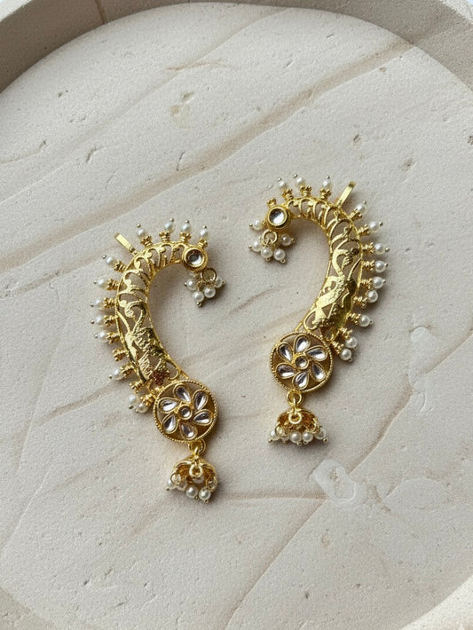 Golden Baijayanthi Brass Earrings