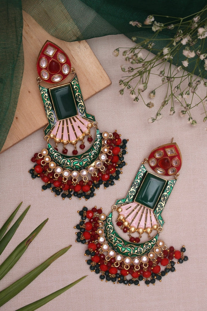 Green Mayanti Designer Earrings