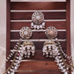 White Zareena Sahara Jhumkis with Tika
