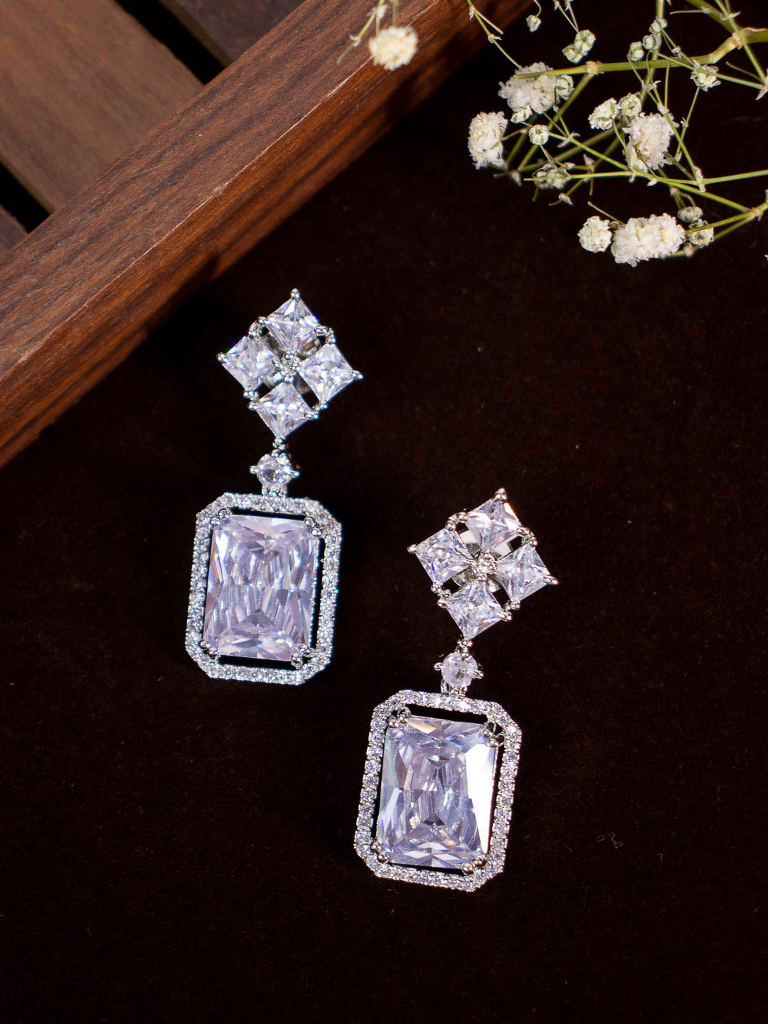 Silver Delilah AD Earrings