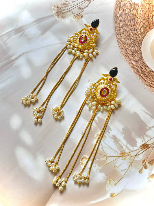 Black Ibali Premium Brass Earrings