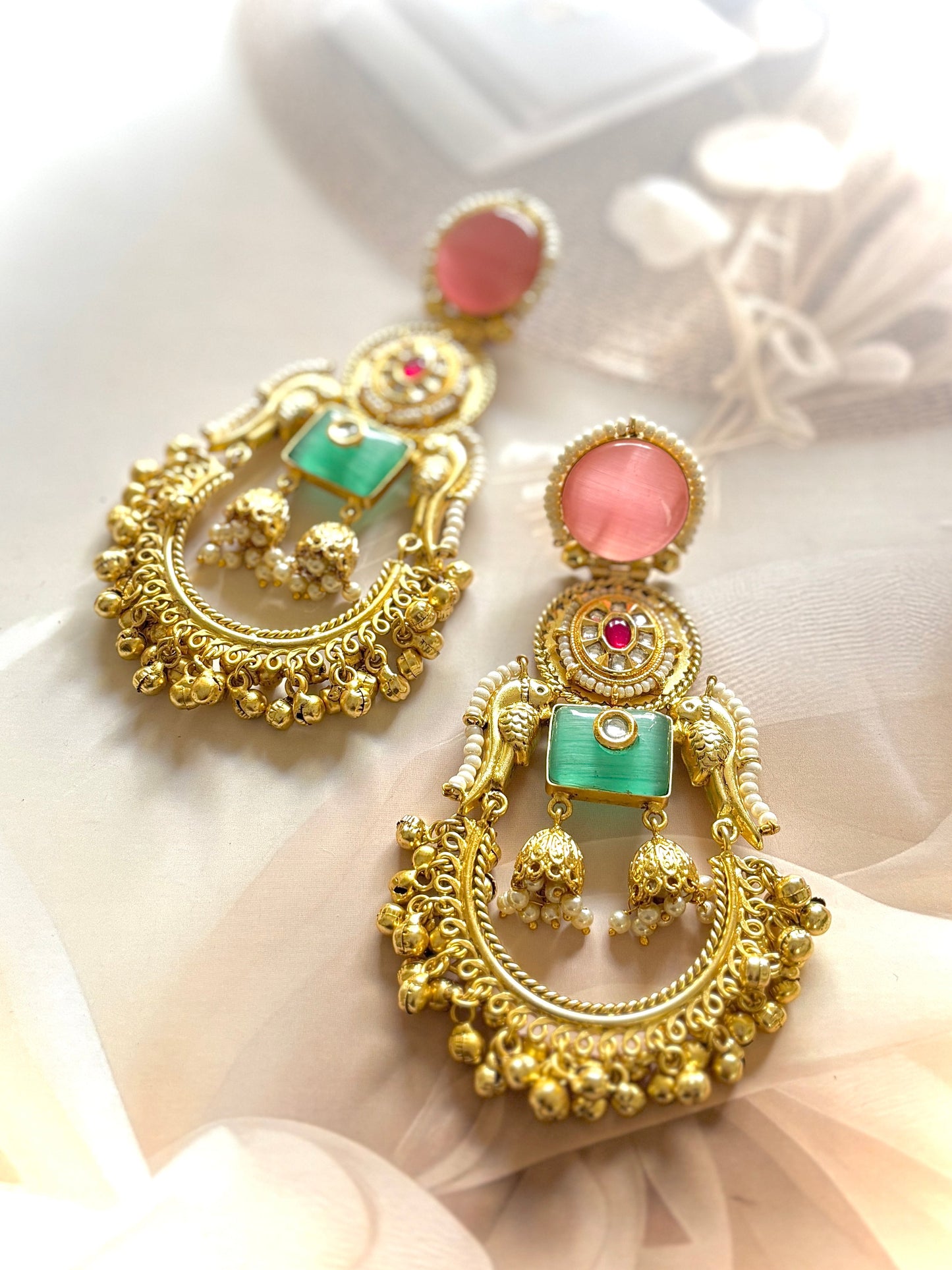 Pastel Madhukulya Premium Brass Earrings