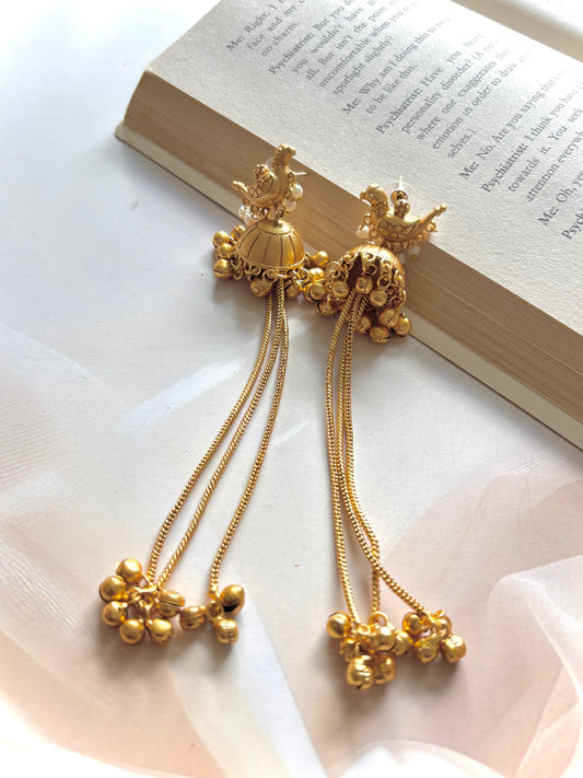 Golden Rajamani Premium Brass Earrings