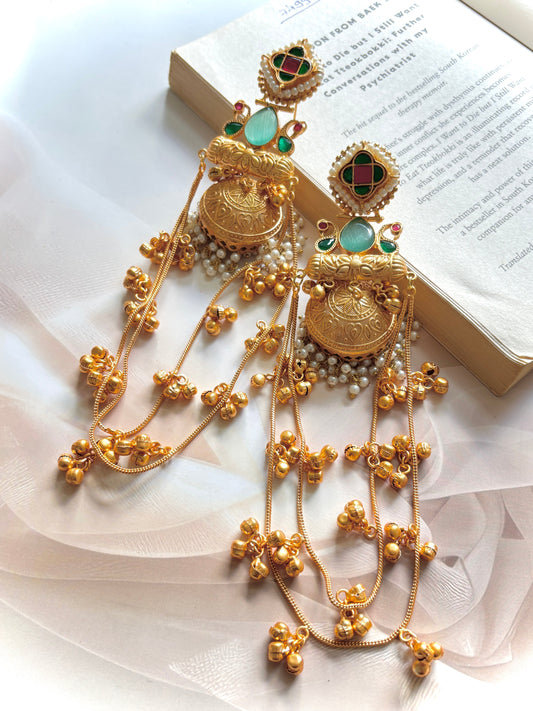 Multicolor Tanika Premium Brass Earrings