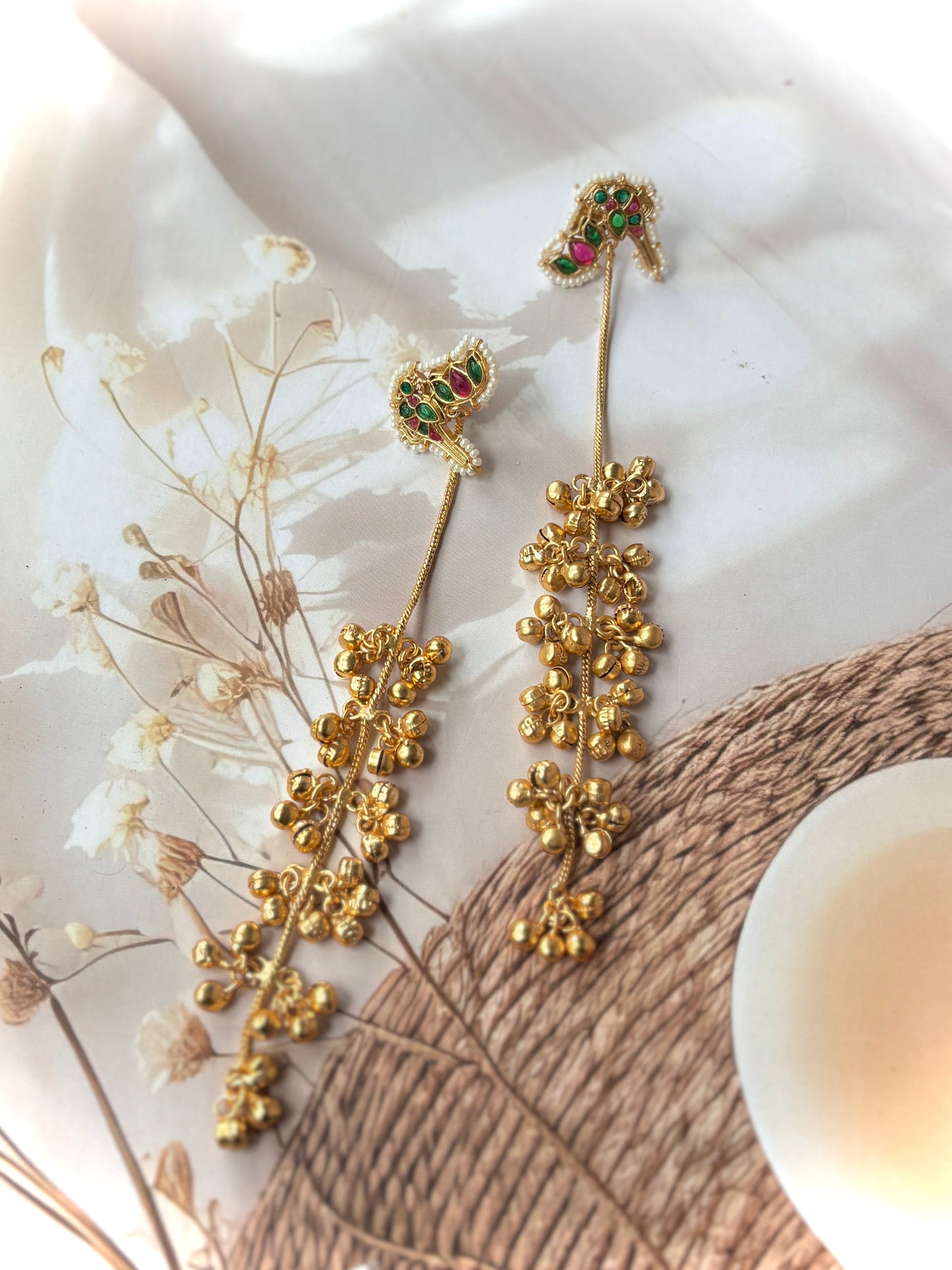 Golden Feshika Brass Earrings