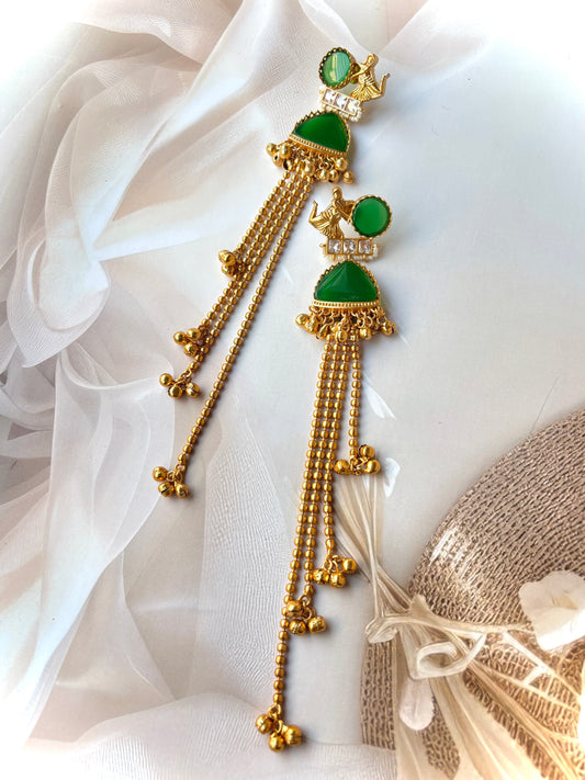Emerald Nigan Brass Earrings