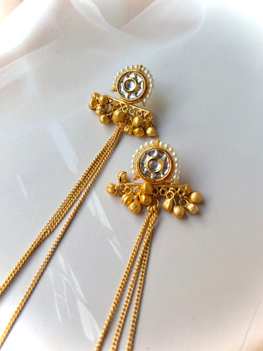 Golden Nidha Brass Earrings