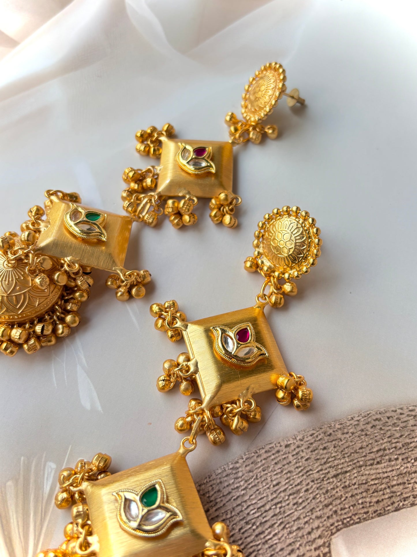 Golden Tantra Brass Jhumkis