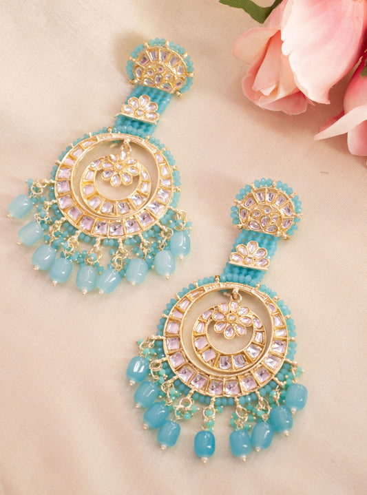 Turquoise Amulya Designer Earrings