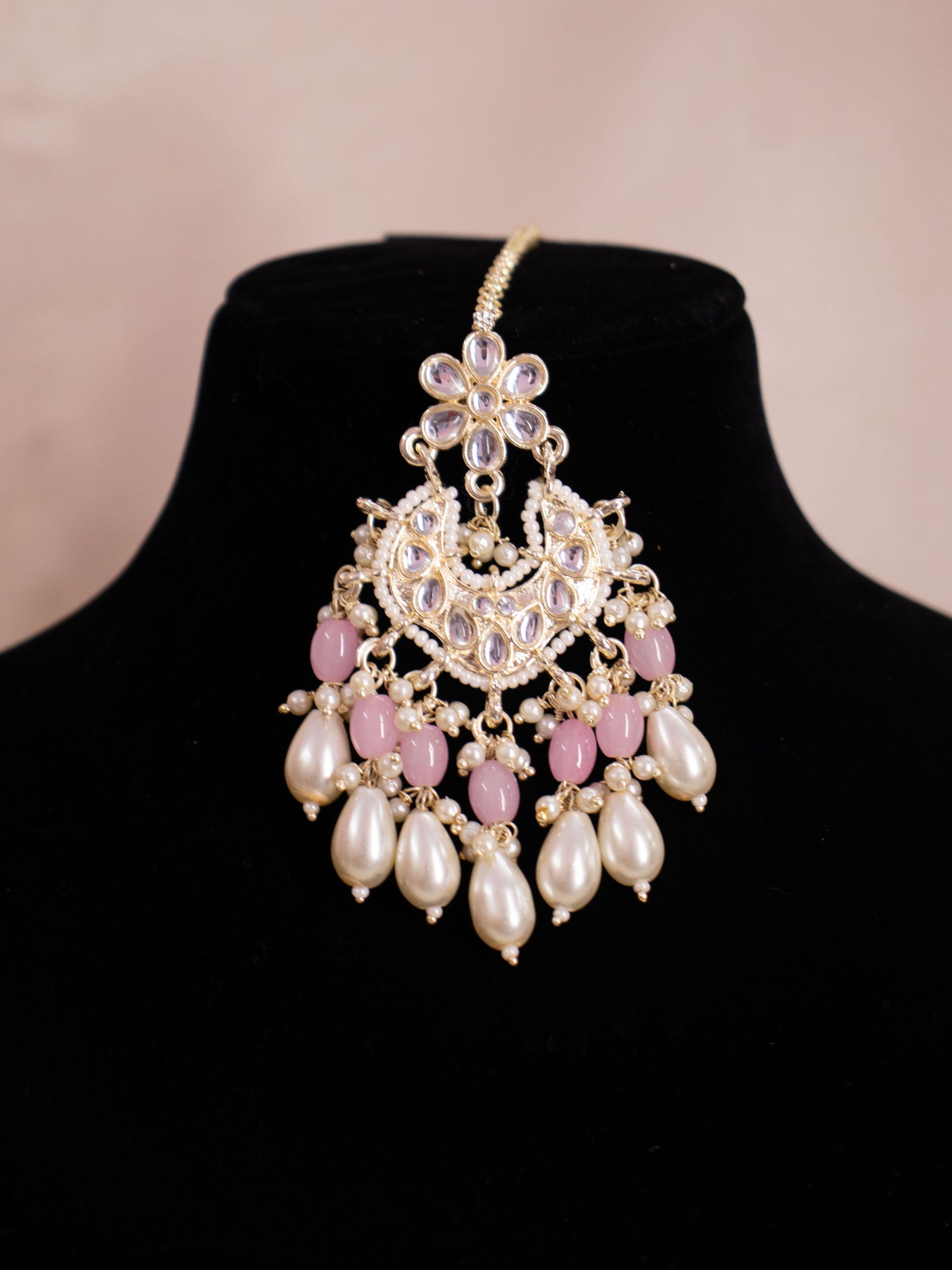 Baby Pink Iditri Necklace Set