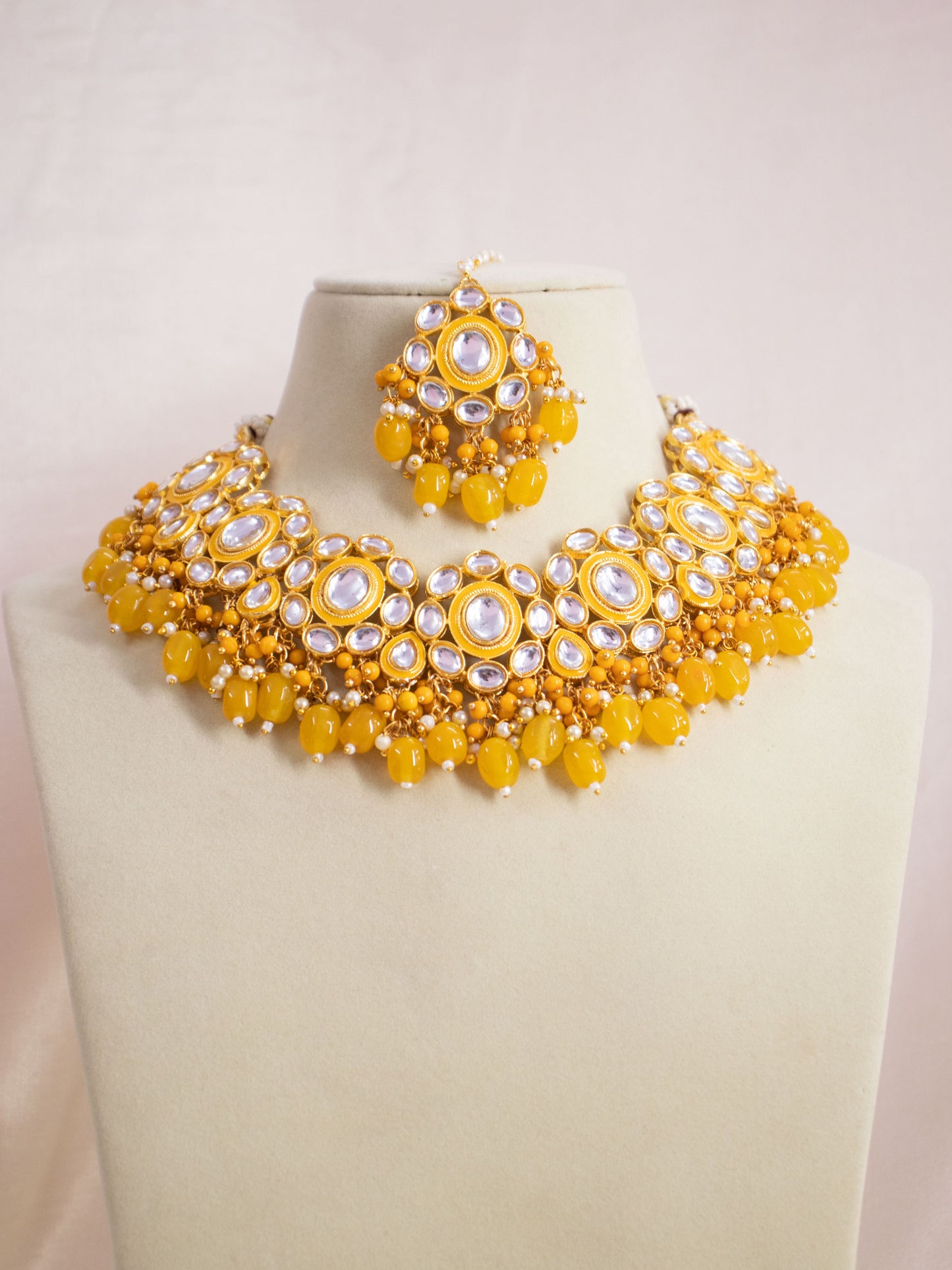 Yellow Kanisha Necklace Set