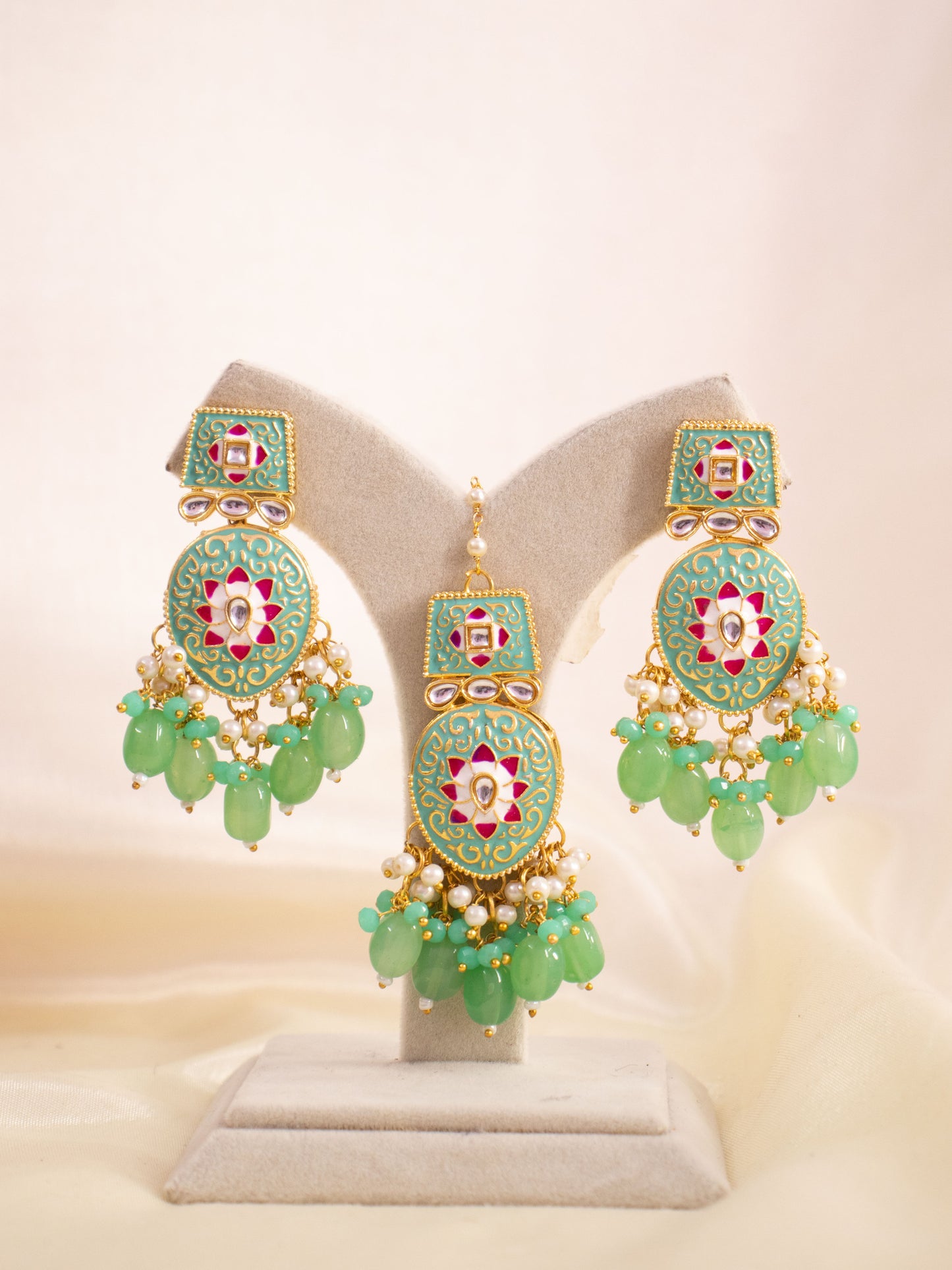 Mint Green Ragini Necklace Set