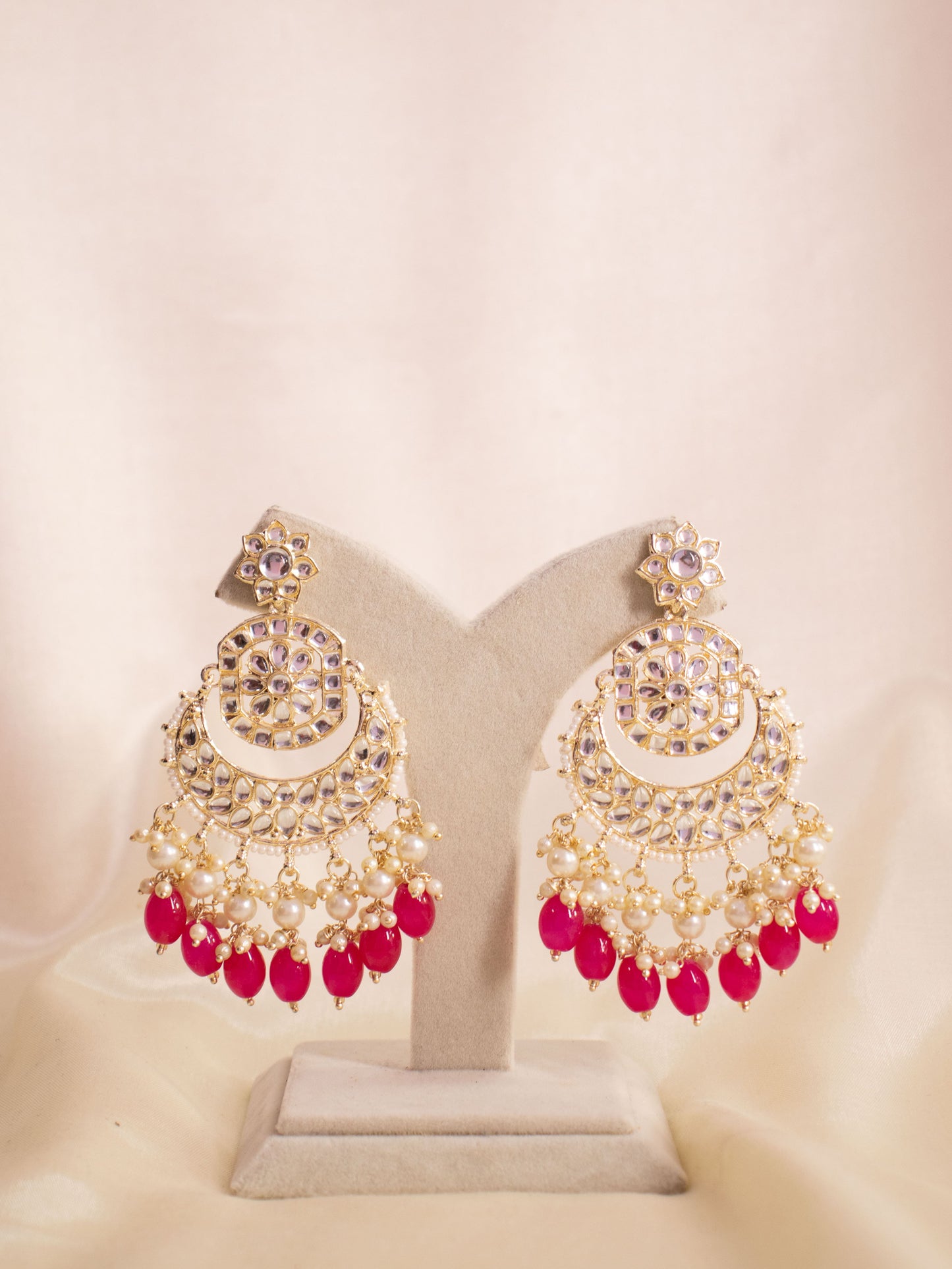 Pink Swara Necklace Set