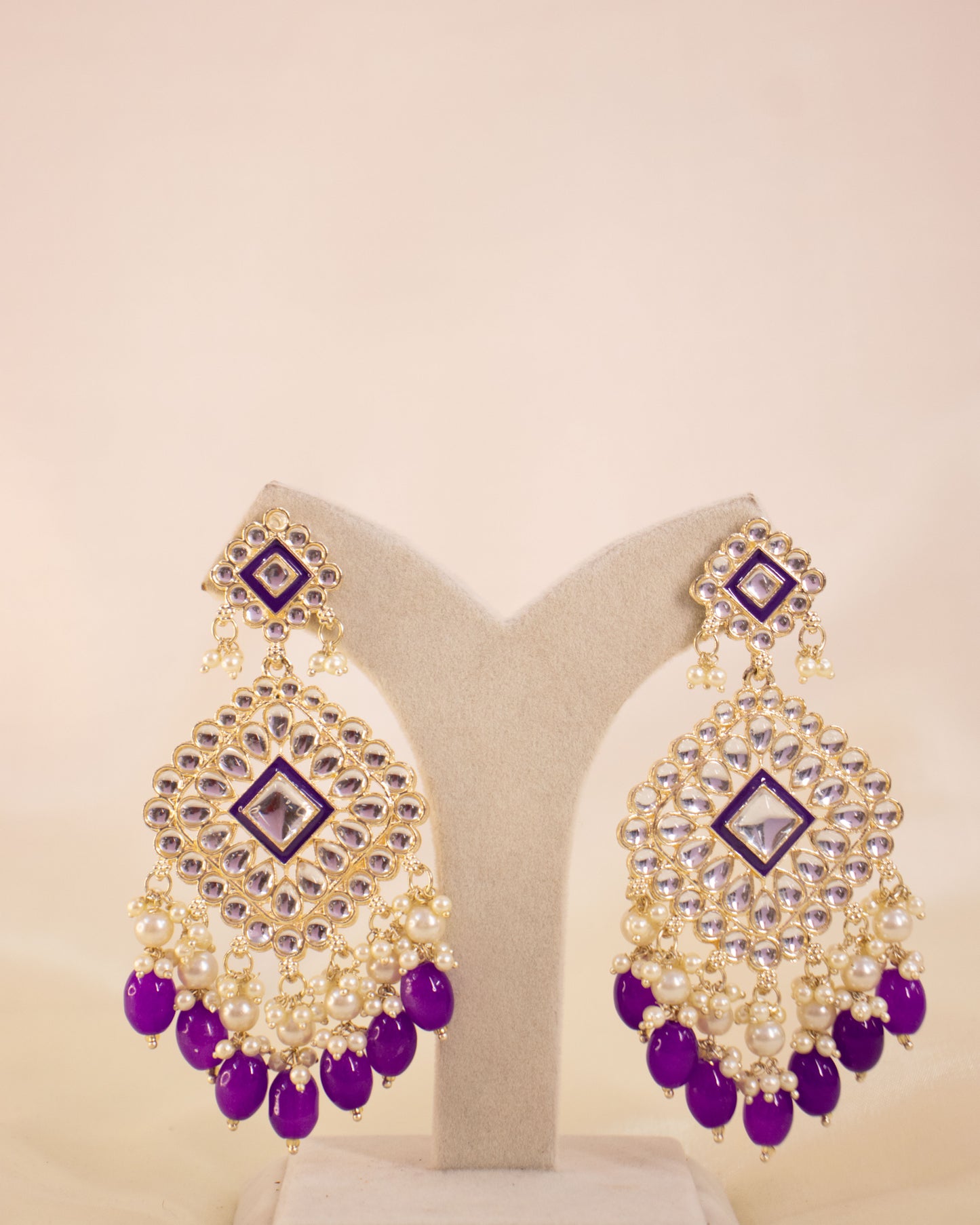Purple Swarna Necklace Set