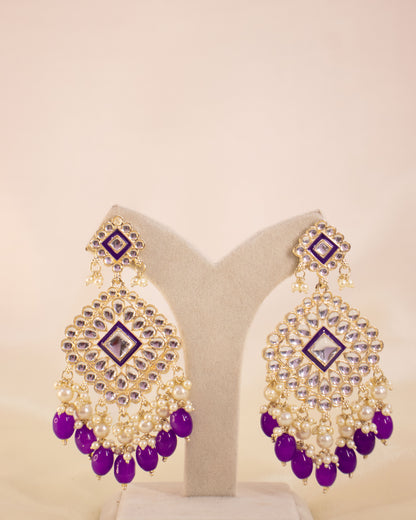 Purple Swarna Necklace Set