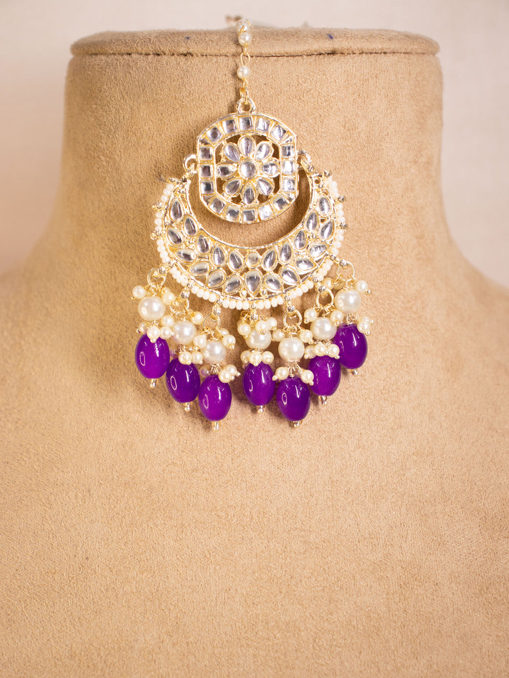 Purple Swara Necklace Set