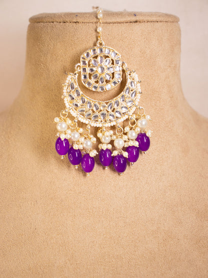 Purple Swara Necklace Set