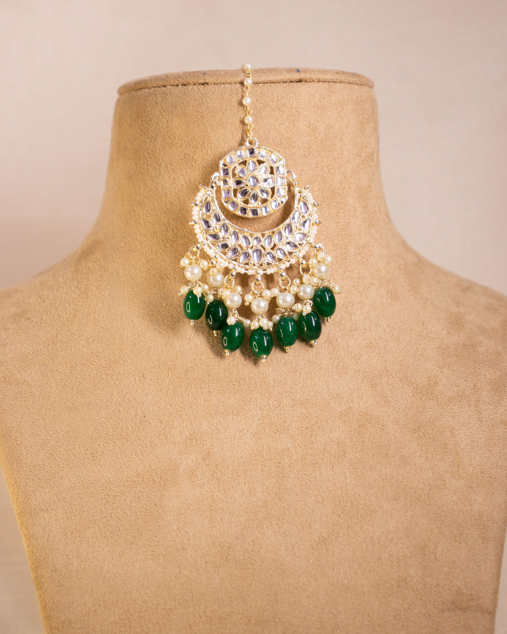 Emerald Green Swara Necklace Set