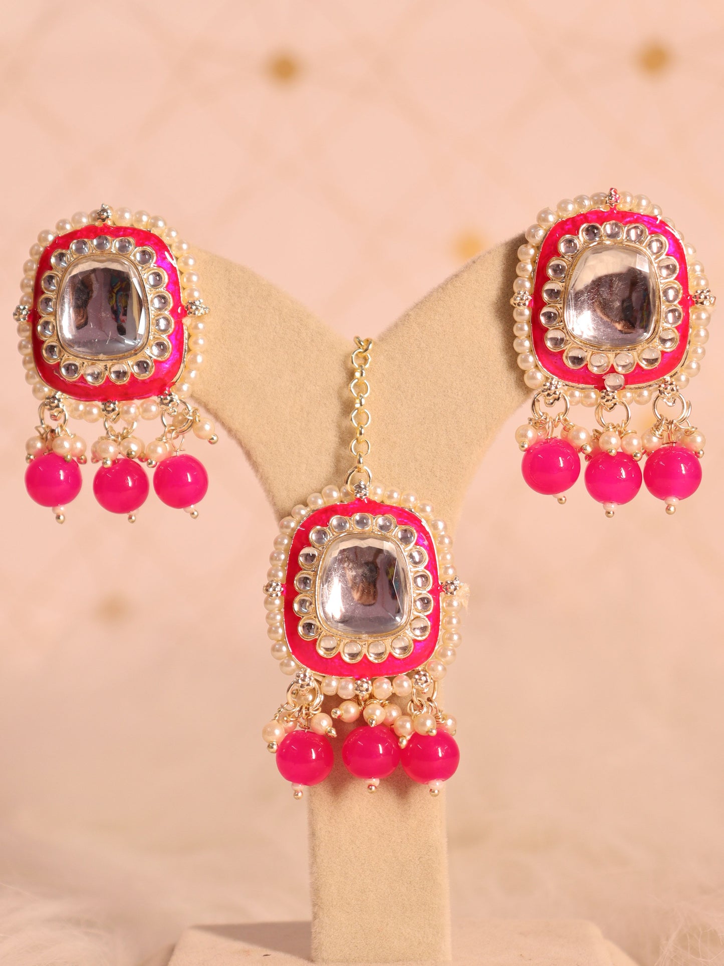 Pink Rhea Necklace Set