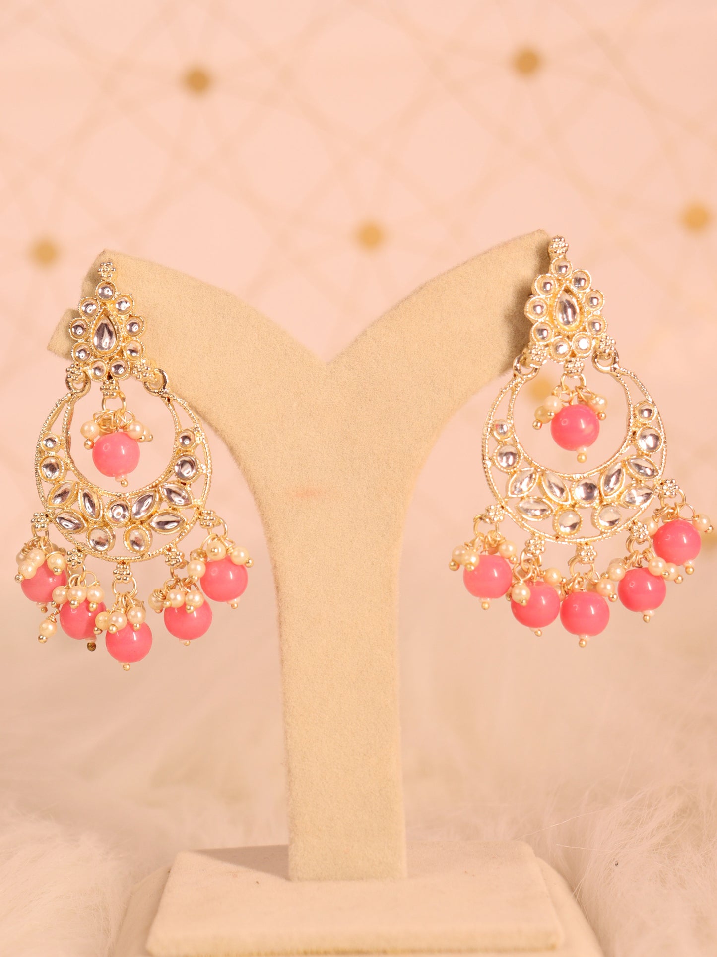 Pink Komal Choker Necklace Set