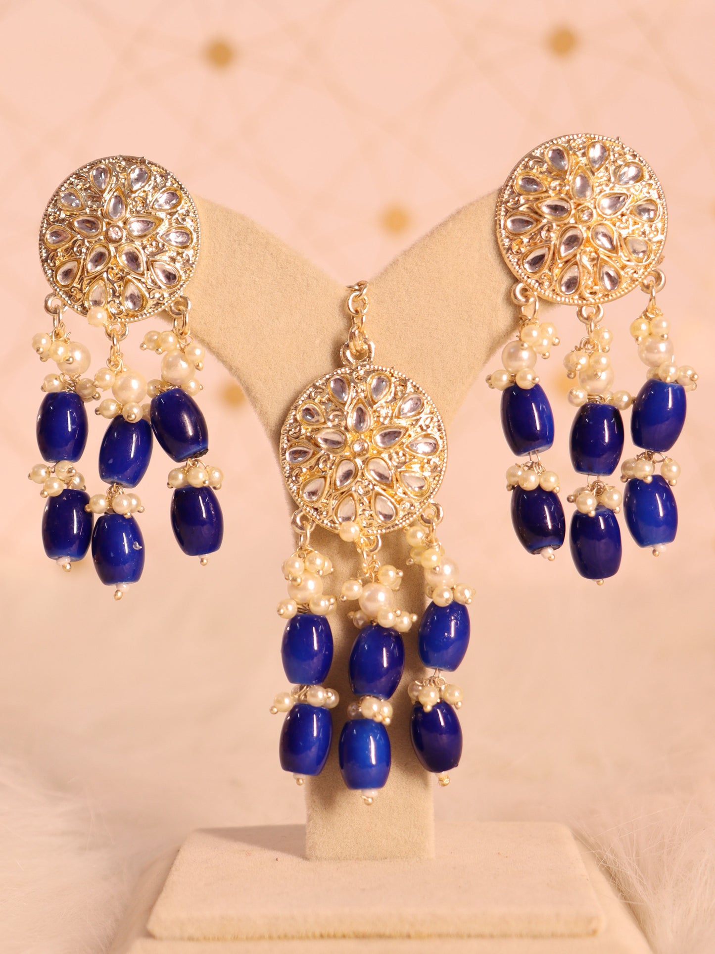 Blue Yamka Choker Necklace Set