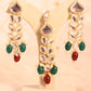 Maroon and Green Jani Necklace Set