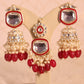 Red Akasya Kundan Necklace Set