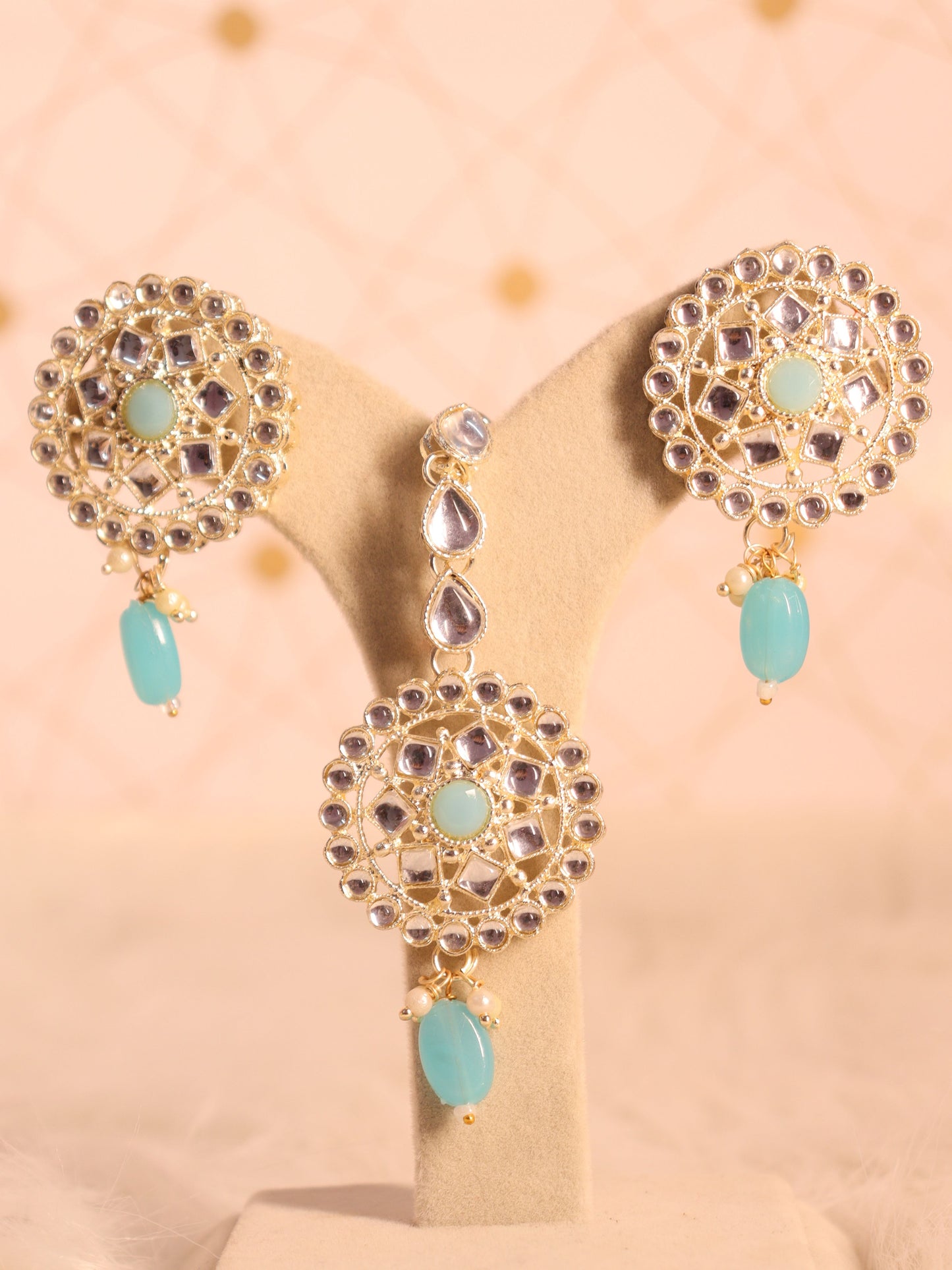 Turquoise Yamini Necklace Set