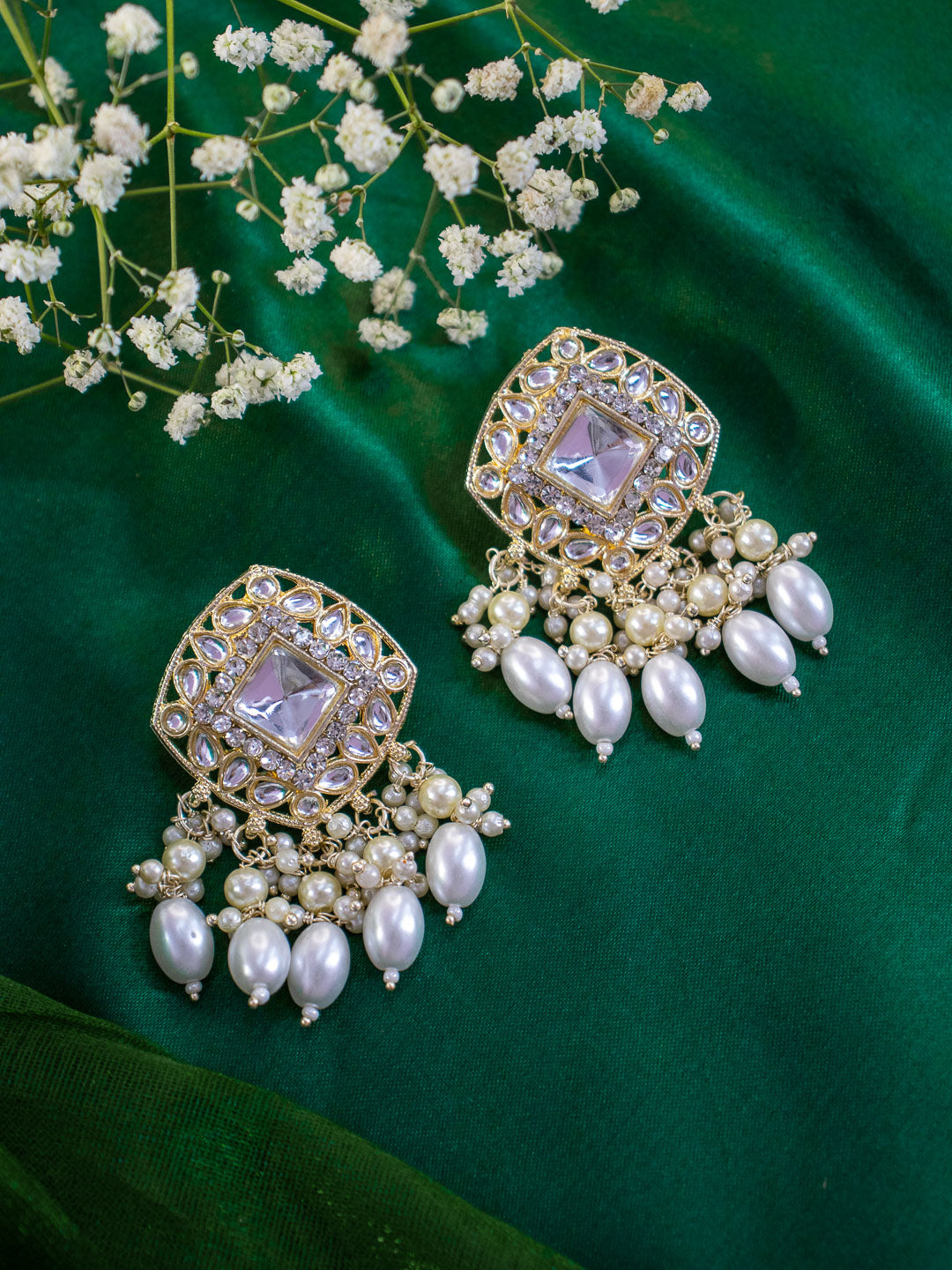 White Shreeja Earrings