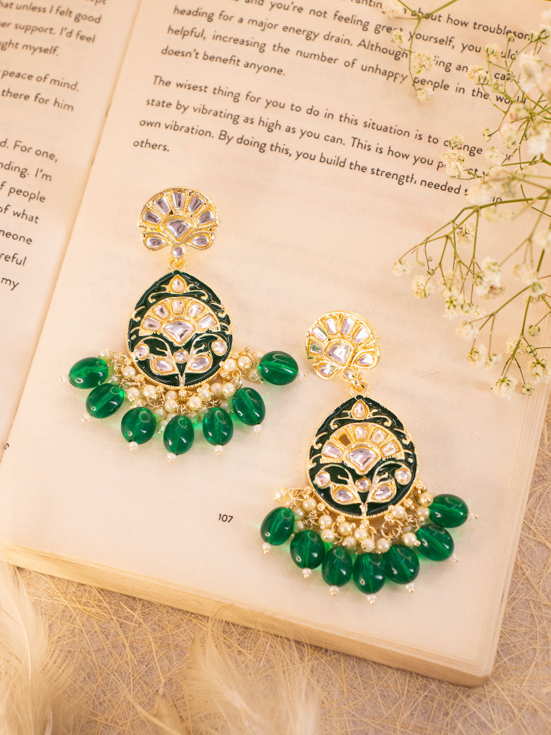 Green Zeel Designer Earrings