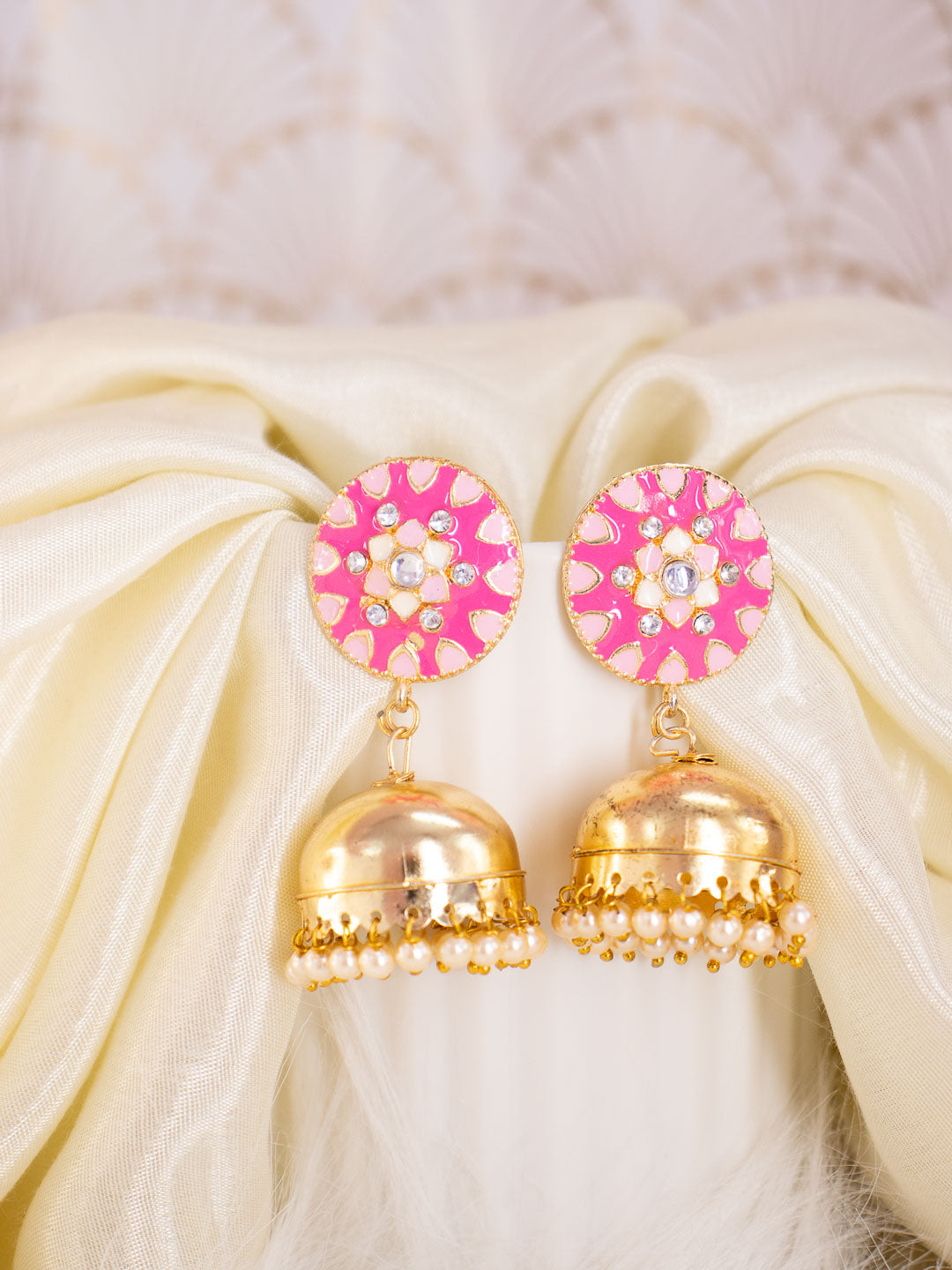 Pink Dayita Jhumkis