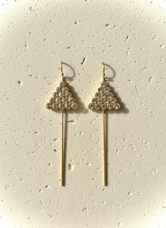 Ivory Jaina Brass Earrings
