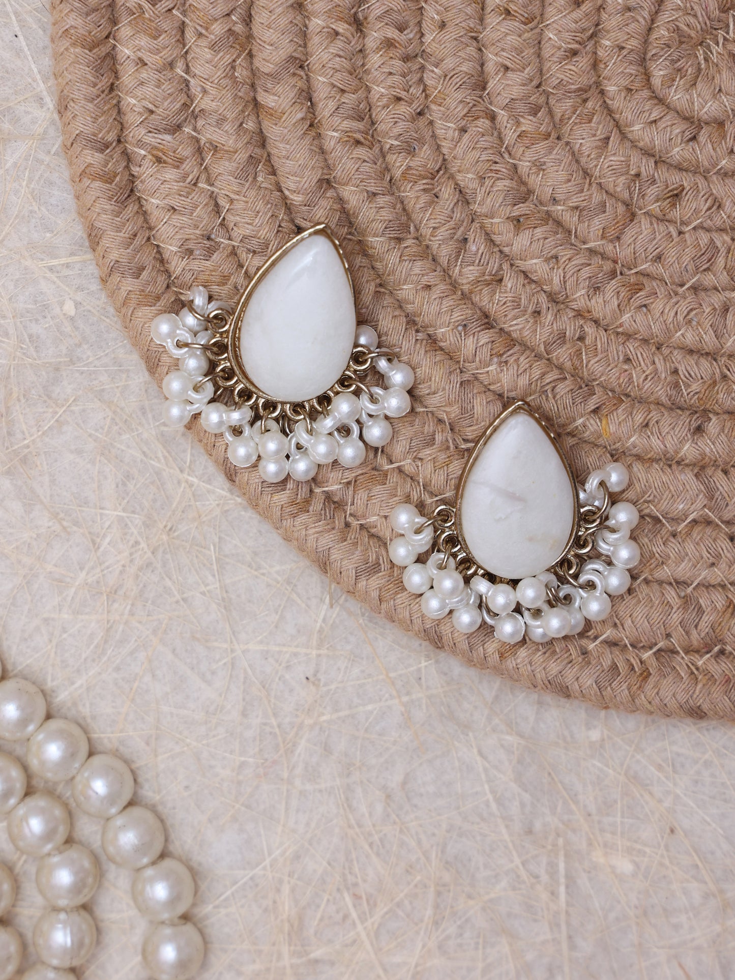 White Jane Western Earrings