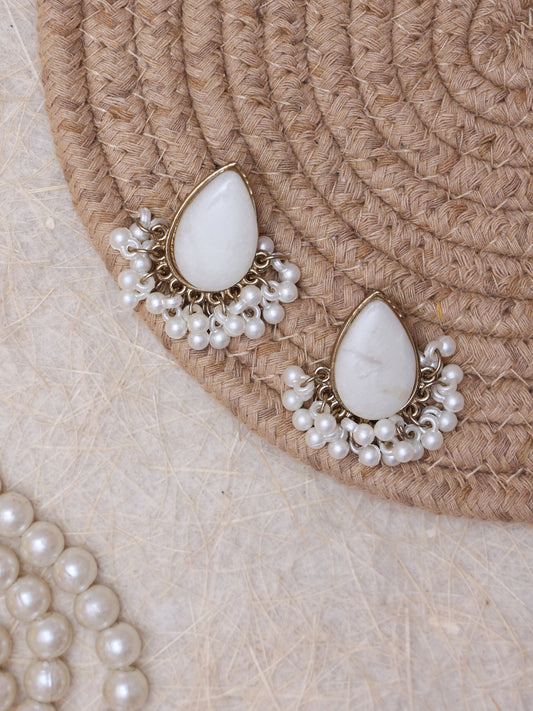 White Jane Western Earrings