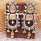 Gold and Silver Madayanti Premium Brass Earrings