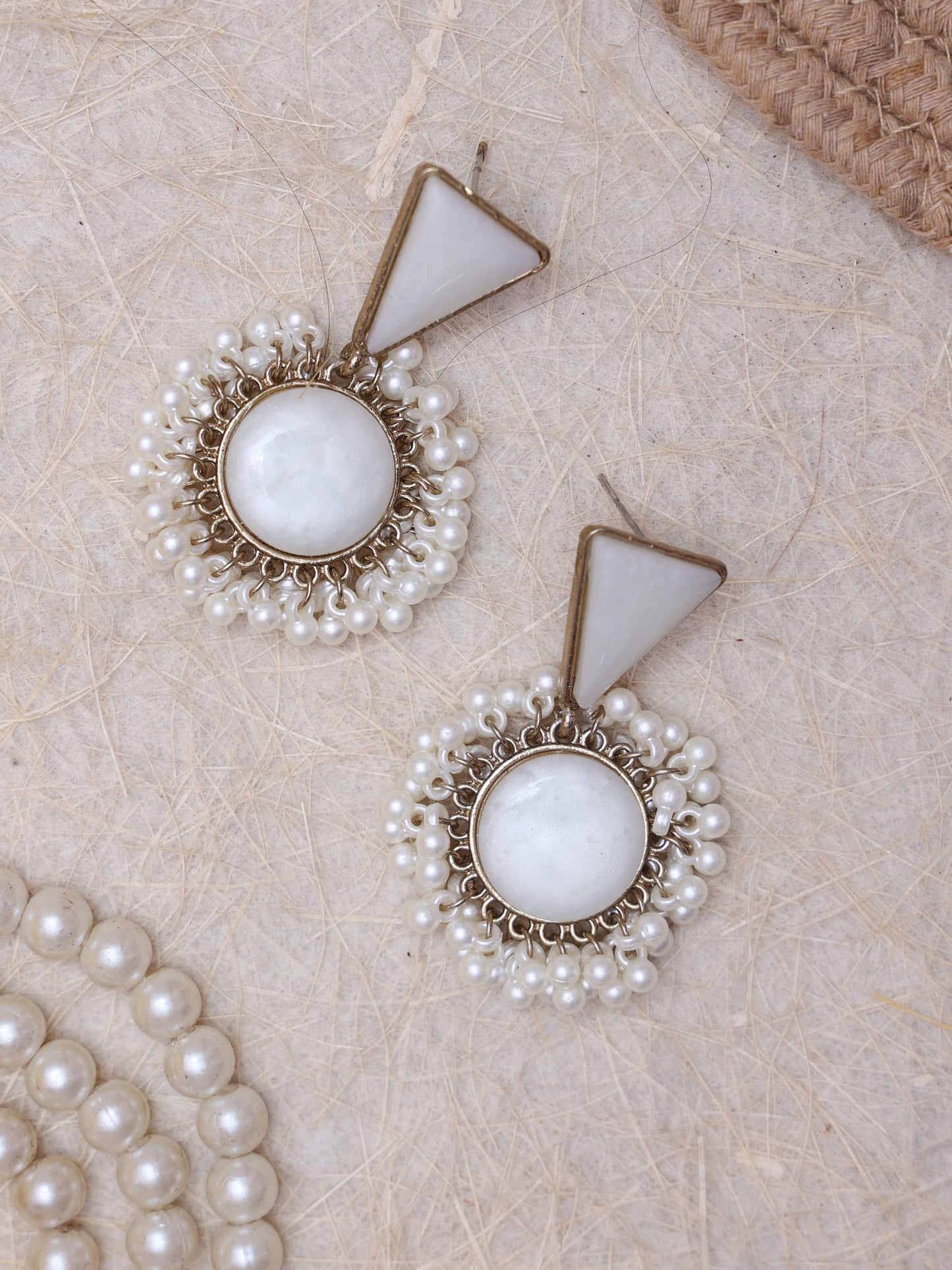 White Sachi Western Earrings