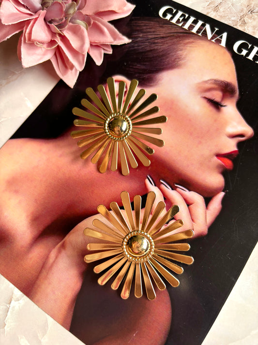 Golden Kahini Western Earrings