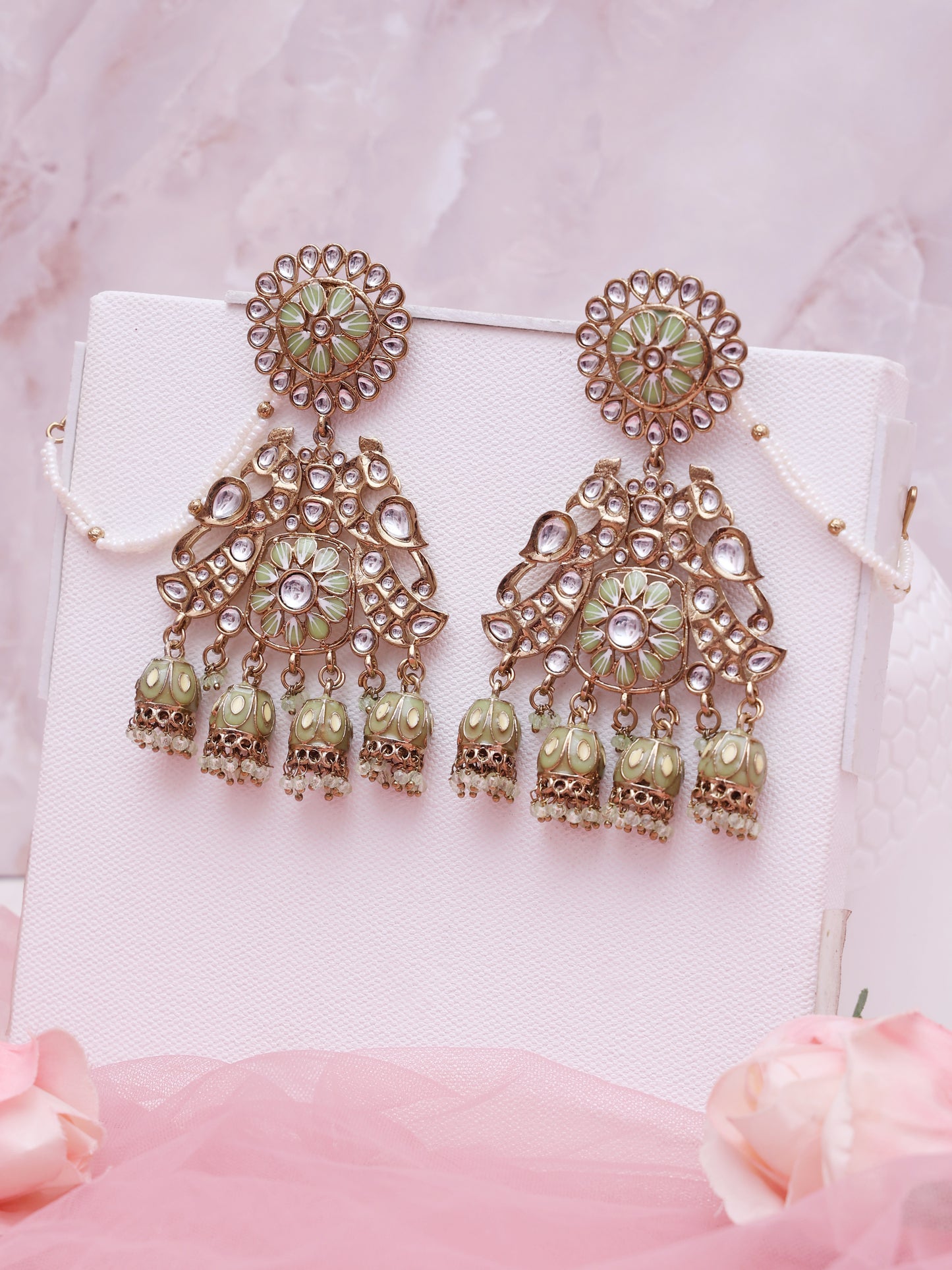 Mint Quilla Jhumkis