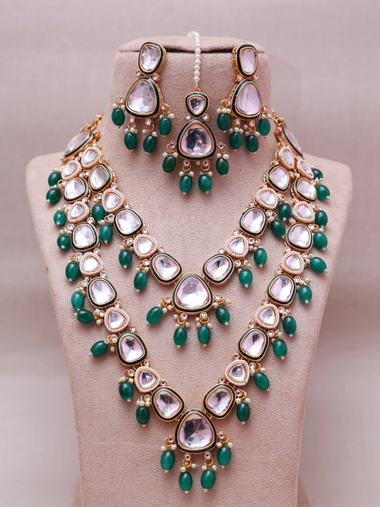 Emerald Phalguni Necklace Set