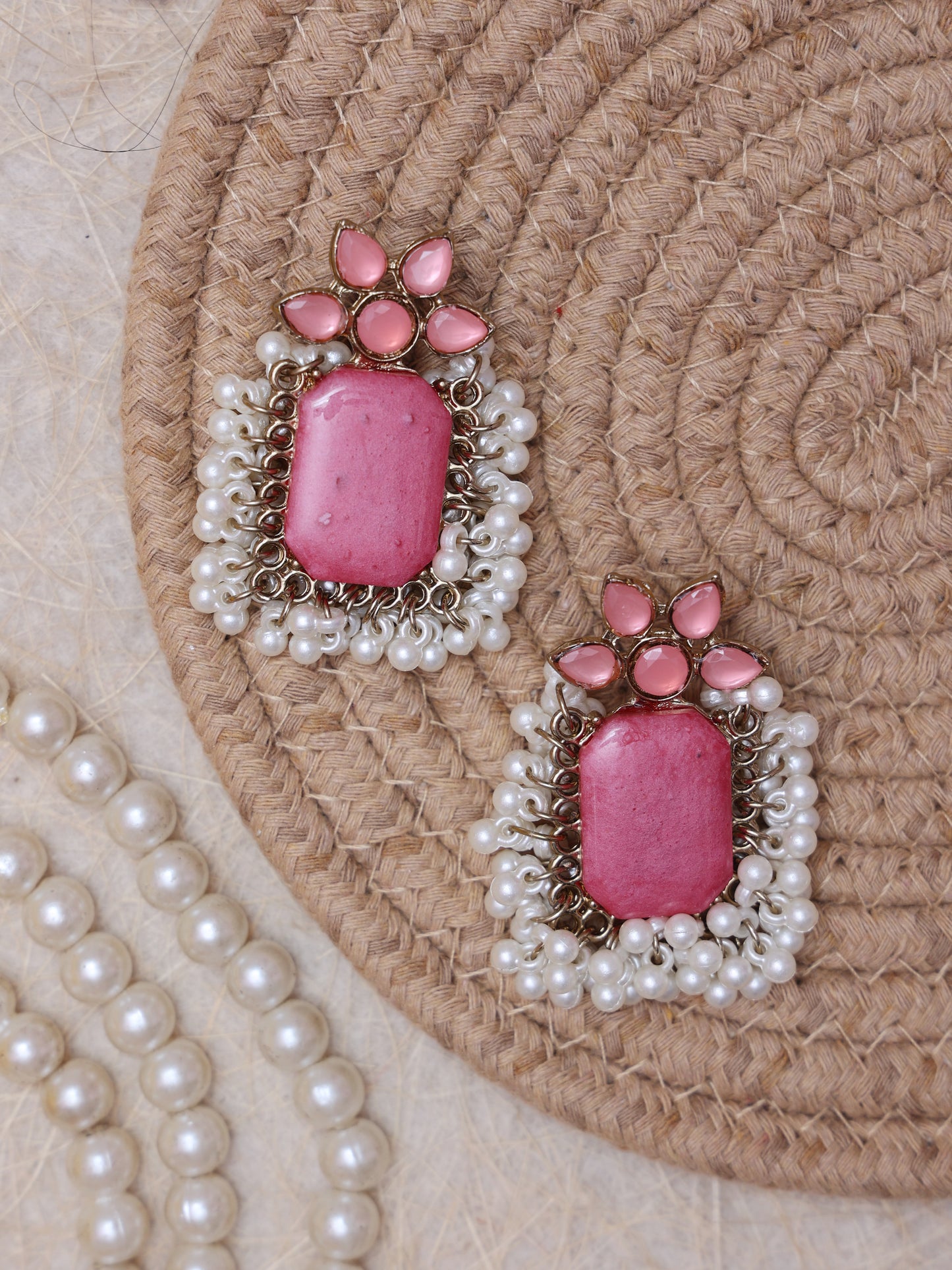 Pink Jake Western Earrings