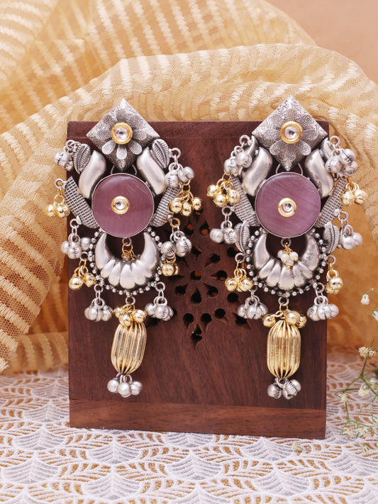 Silver Vaidehi Premium Brass Earrings