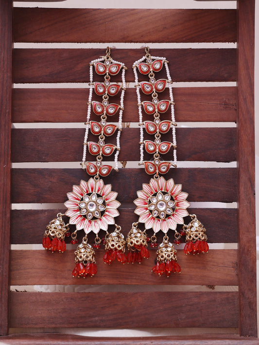 Red Carsani Jhumkis