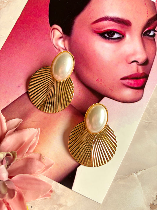 Golden Radha Western Earrings