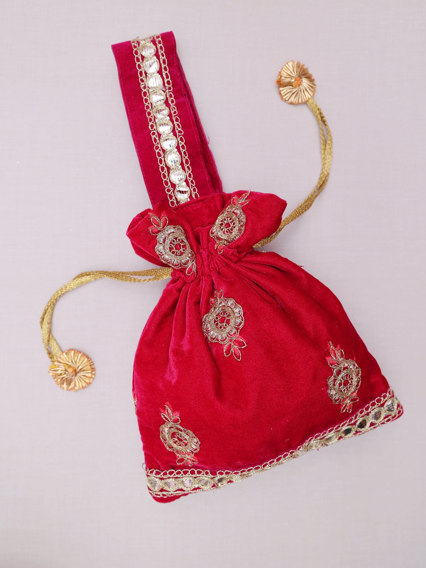 Hot Pink Daisy Potli Bag