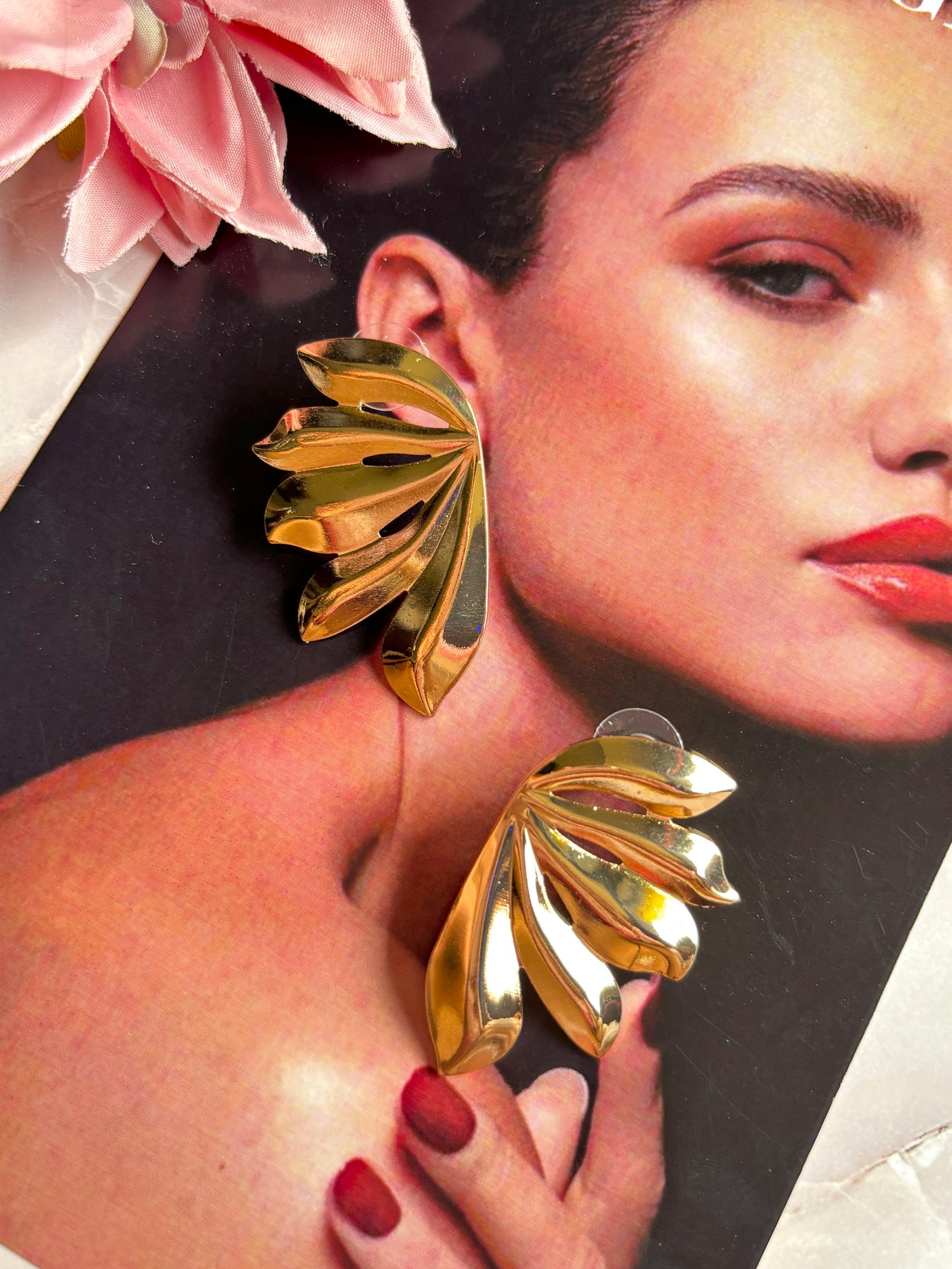 Golden Gaazi Western Earrings