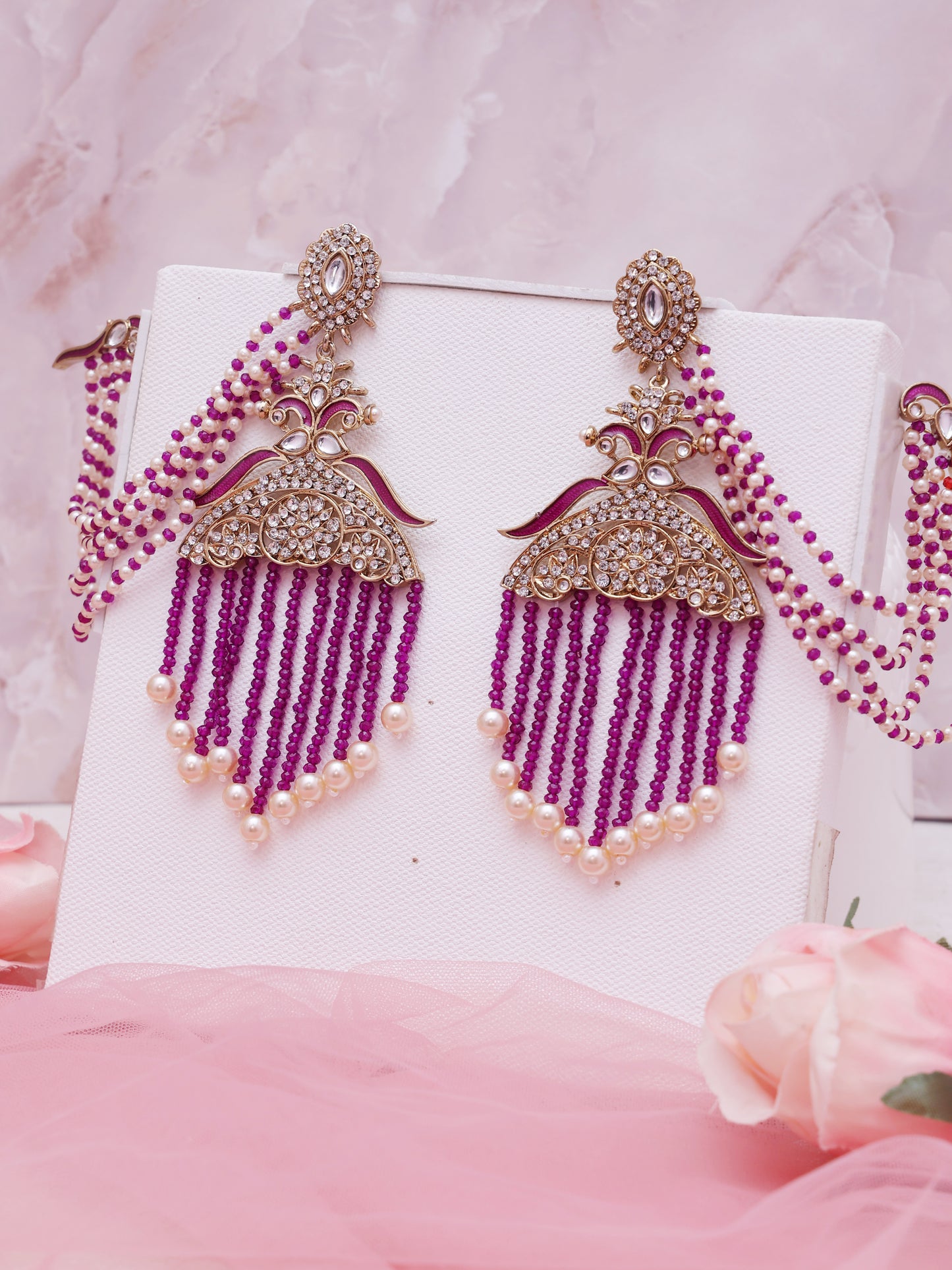 Purple Rachika Jhumkis