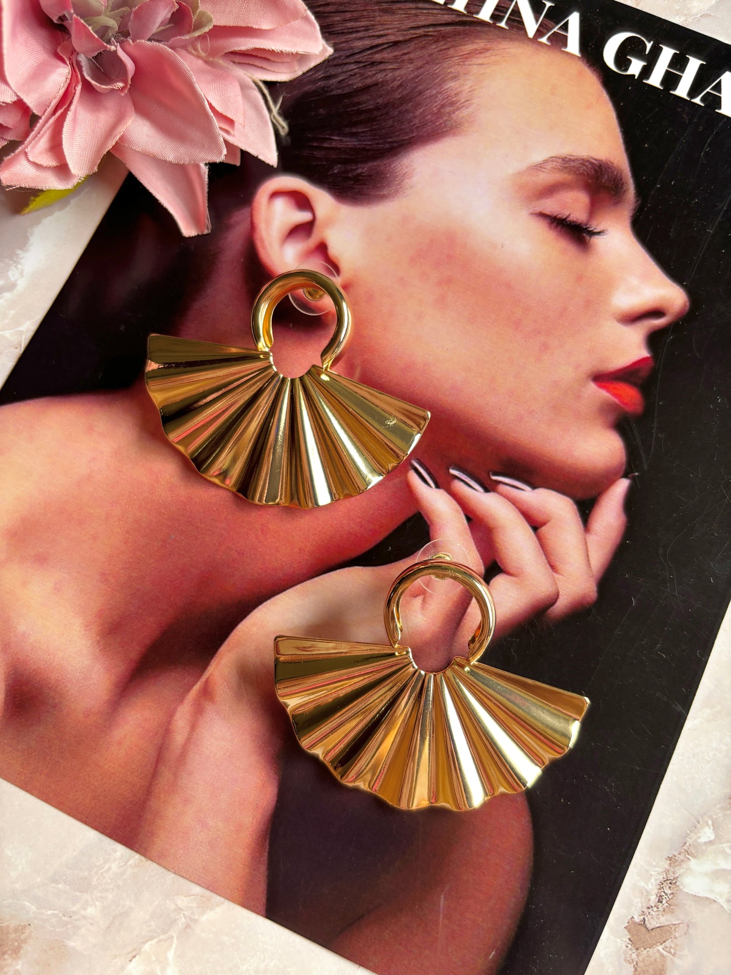 Golden Aaisha Western Earrings